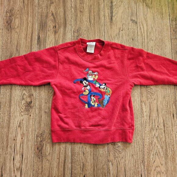 Red size 4T XS Mickey Mouse Disney Sweatshirt - Picture 1 of 4